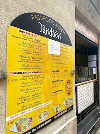 Restaurant indien Tandoori à Montpellier (le menu)