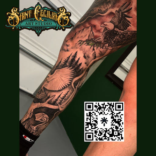 Explore hang loose tattoo ideas, creative tattoo ideas in Roanoke, available at Saint Cecilias Art Studio