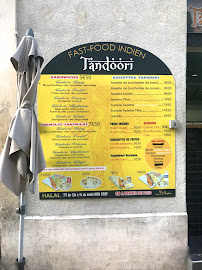 Tandoori à Montpellier menu