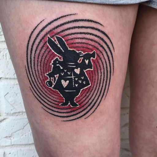 Explore cheshire cat tattoo ideas, creative tattoo ideas in Oklahoma City, available at Oklahoma Tattoo Collective