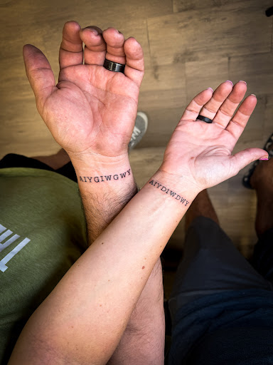 Explore lovers tattoo ideas, creative tattoo ideas in Plano, available at Inked By Cory