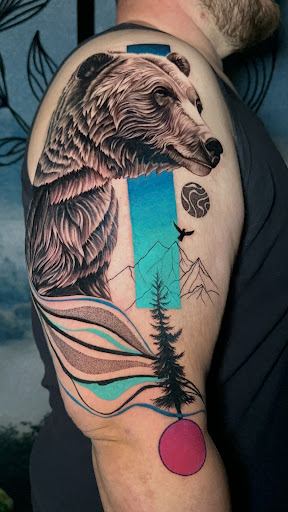 Explore motorbike tattoo ideas, creative tattoo ideas in Sacramento, available at Ghost Ink Company