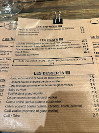 Restaurant de fruits de mer Bar à iode Saint Germain à Paris (le menu)