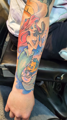 Explore violin tattoo ideas, creative tattoo ideas in Vallejo, available at Allied Ink Tattoos and Piercings