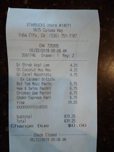 Coffee Shop «Starbucks», reviews and photos, 1615 Colusa Hwy #100, Yuba City, CA 95993, USA