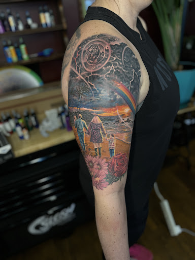 Explore tarot card tattoo ideas, creative tattoo ideas in Canton, available at The Inkeepers Tattoo Parlor