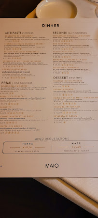 Maio Restaurant à Milan menu