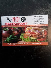 Neco's Restaurant-Duisburg à Duisburg menu