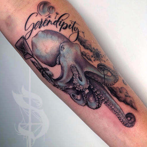 Explore ancient tattoo ideas, creative tattoo ideas in Lopez Island, available at Soot and Bone Body Art Studio