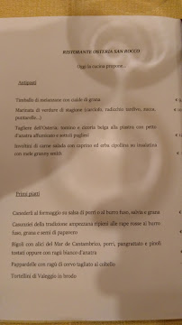 Restaurant Ristorante Osteria San Rocco à Sardagna (le menu)