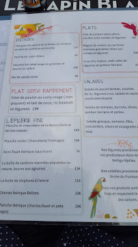 Restaurant Le Lapin Blanc à Avignon (le menu)