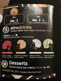 Carte du New Soul Food le Maquis (et FoodTruck) à Paris