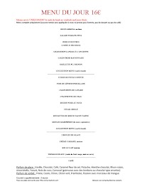 Restaurant Restaurant Brémontier à Labouheyre (le menu)