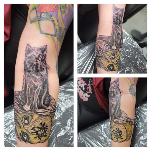 Explore killer klowns from outer space tattoo ideas, creative tattoo ideas in Hilliard, available at 22 Caliber Tattoo Mega Studio