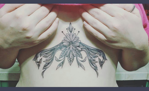 Explore kiss lip tattoo ideas, creative tattoo ideas in Port Aransas, available at SHARK ATTACK TATTOO