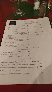 Menu / carte de La Petite Pêche à Avignon