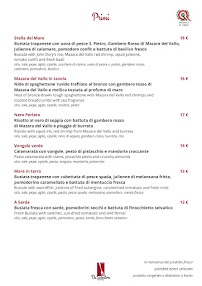 Menu / carte de Trattoria da Salvatore à Trapani