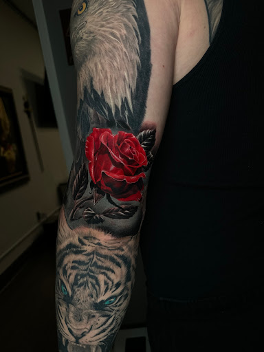 Explore witcher tattoo ideas, creative tattoo ideas in Albany, available at Primal Instincts Body Art Studio