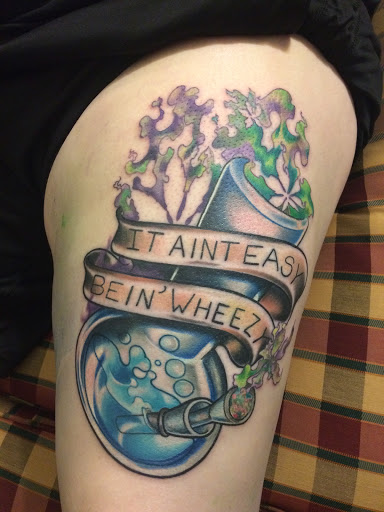 Explore lightsaber tattoo ideas, creative tattoo ideas in Chapel Hill, available at Golden Falcon Tattoo and Piercing