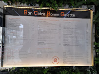 Menu du BCBG - Bon Cidre Bonne Galette à La Baule-Escoublac