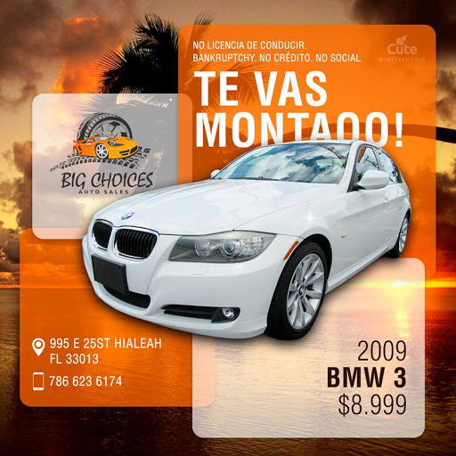 Used Car Dealer «Big Choices Auto Sales», reviews and photos, 995 E 25th St, Hialeah, FL 33013, USA