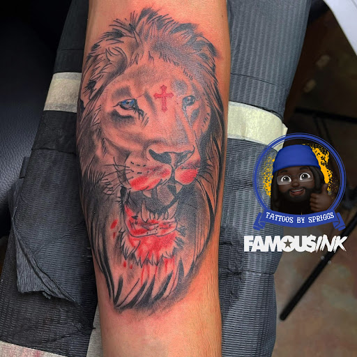 Explore dominican flag tattoo ideas, creative tattoo ideas in Hammond, available at Famous Ink, Inc.