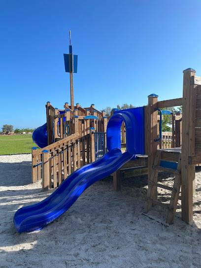 Coquina Beach playground and pavilion