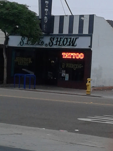 Explore guy shoulder tattoo ideas, creative tattoo ideas in San Diego, available at Sideshow Tattoo and Piercing