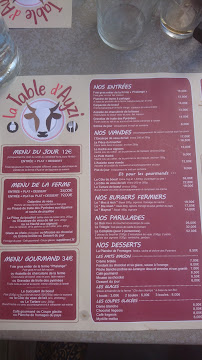 La Table d'Ayzi à Argelès-Gazost menu