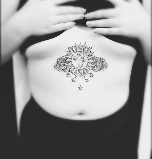 Explore sky tattoo ideas, creative tattoo ideas in Benton, available at Spectrum Tattoo