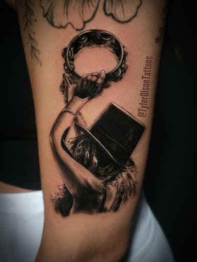 Explore shoulder flower tattoo ideas, creative tattoo ideas in Jamison, available at Green Door Tattoo