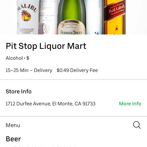 Liquor Store «Pit Stop Liquor Mart», reviews and photos, 1712 Durfee Ave, El Monte, CA 91733, USA