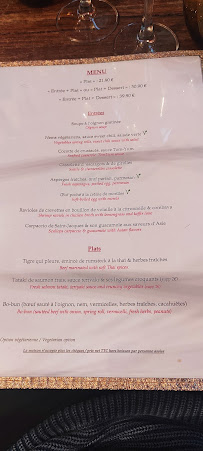 Restaurant La Boussole à Paris - menu / carte