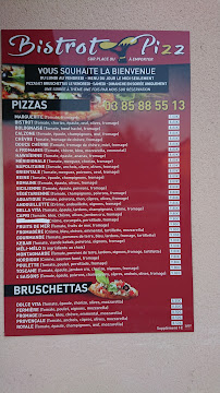 Carte du Bistrot Pizz à Digoin
