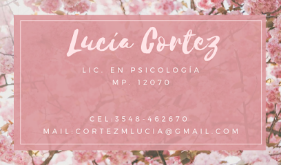Psicóloga Lic. Lucía Cortez. Terapia Comportamental Contextual