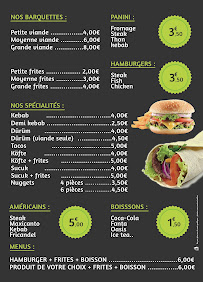 Menu du Marmara Kebab à Charleville-Mézières