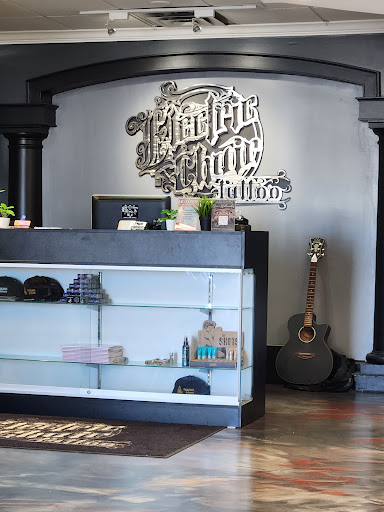 Explore girl sleeve tattoo ideas, creative tattoo ideas in Flint, available at Electric Chair Tattoo