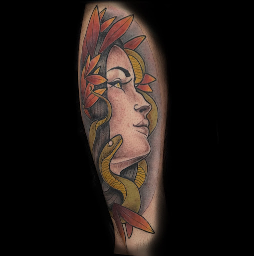 Find best friend tattoo idea for your next unique tattoo in Barre at Rock City Tattoo