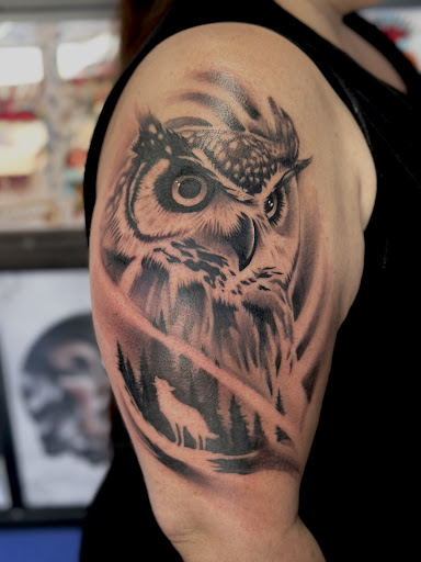 Explore arm sleeve tattoo ideas for females, creative tattoo ideas in Las Vegas, available at Sapphire Tattoo Studio
