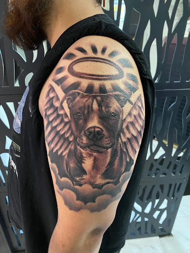 Explore tattoo ideas for guys on chest, creative tattoo ideas in Denver, available at The Elegant Elephant Tattoo