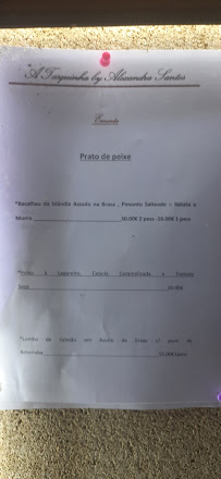 A Tasquinha em Peso da Régua menu n° 14