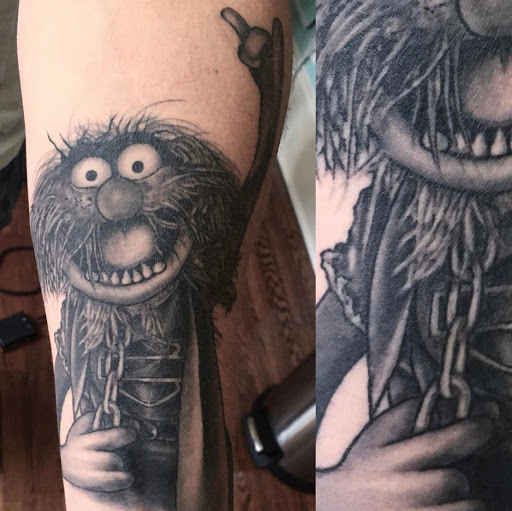 Explore above the knee tattoo ideas, creative tattoo ideas in Morgantown, available at Wild Zero Studios