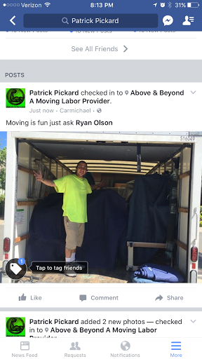 Moving and Storage Service «Above & Beyond A Moving Labor Provider», reviews and photos, 4123 Pueblo St, Carmichael, CA 95608, USA