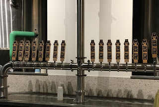 Brewing tanks in a taproom
