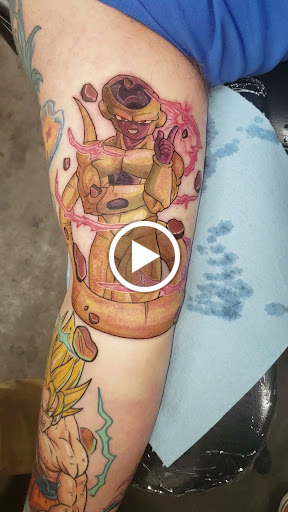 Explore pitbull dog tattoo ideas, creative tattoo ideas in Aledo, available at Elevated Tattoo & Piercing