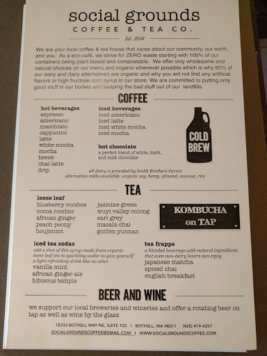 Coffee Shop «Social Grounds Coffee & Tea Co.», reviews and photos, 18333 Bothell Way NE #103, Bothell, WA 98011, USA