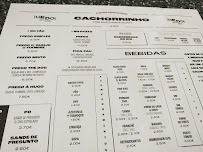 Menu du The Dog — Cachorrinhos à Porto