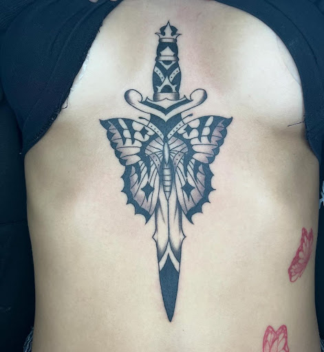 Explore chest tattoo idea, creative tattoo ideas in Oviedo, available at Fine Ink Studios Tattoos