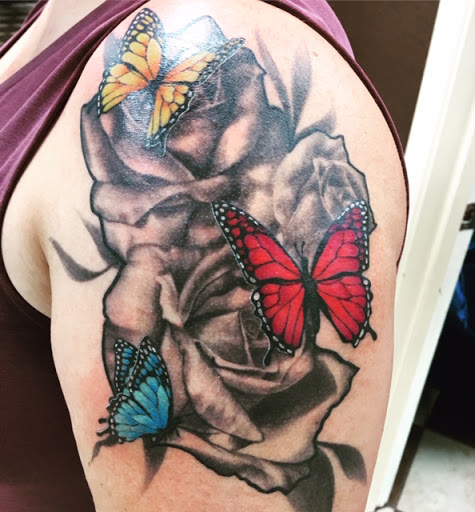 Explore cover up tattoo ideas female shoulder, creative tattoo ideas in North Richland Hills, available at Ink Life DFW