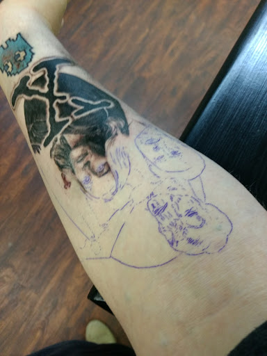 Explore black tattoo cover up ideas, creative tattoo ideas in Rensselaer, available at Timeless Tattoo Co.